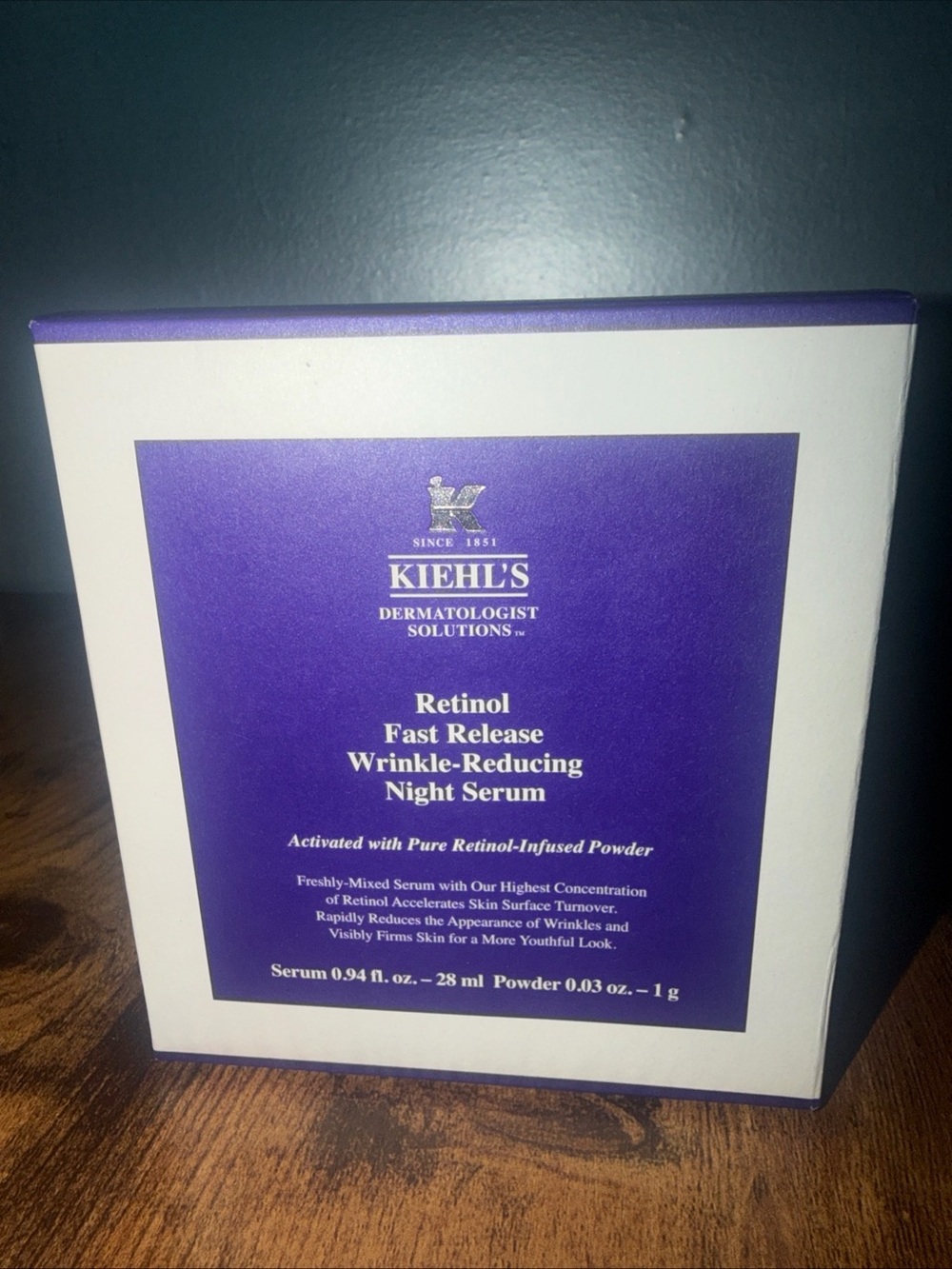 Kiehl's Retinol Fast Release Wrinkle-Reducing Night Serum - full size - NIB